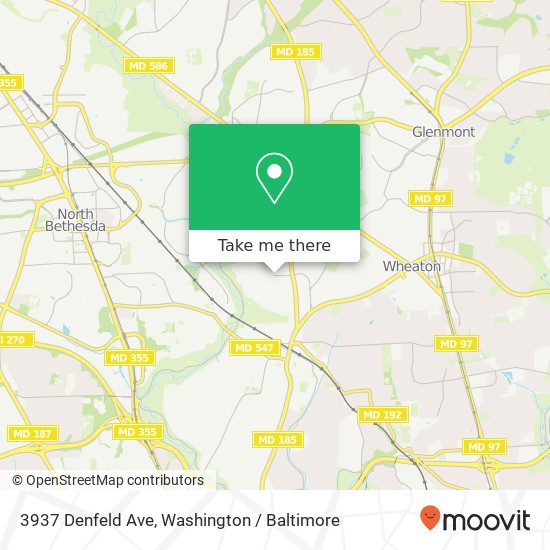 Mapa de 3937 Denfeld Ave, Kensington, MD 20895
