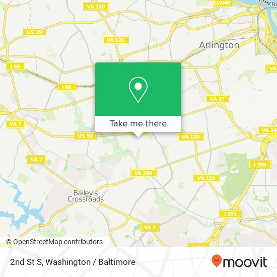 2nd St S, Arlington, VA 22204 map