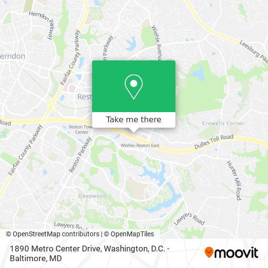 1890 Metro Center Drive map