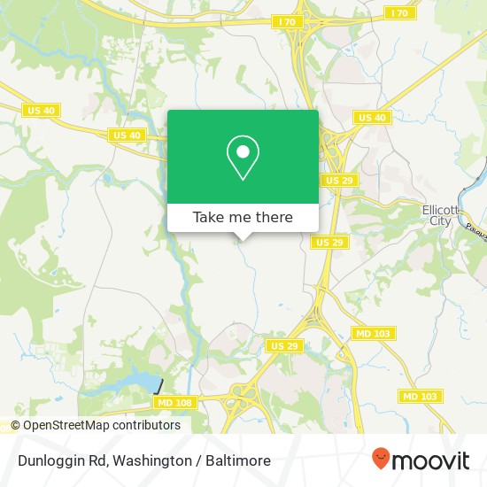 Dunloggin Rd, Ellicott City, MD 21042 map