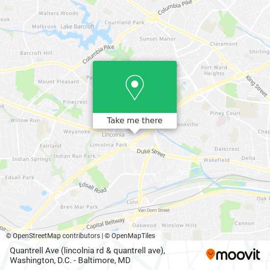 Quantrell Ave (lincolnia rd & quantrell ave) map