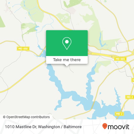 Mapa de 1010 Mastline Dr, Annapolis, MD 21401