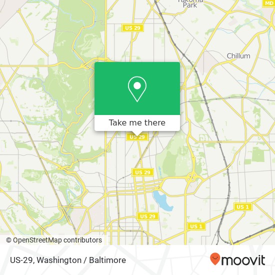 Mapa de US-29, Washington (WASHINGTON), DC 20011