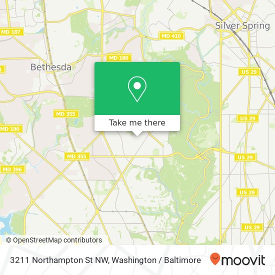 3211 Northampton St NW, Washington (WASHINGTON), DC 20015 map