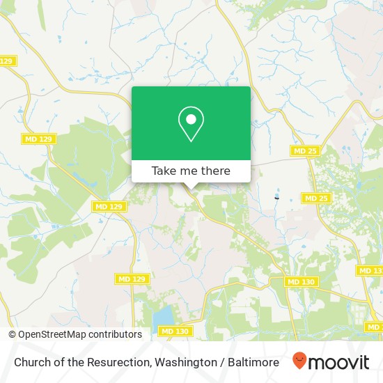 Church of the Resurection, 11525 Greenspring Ave map