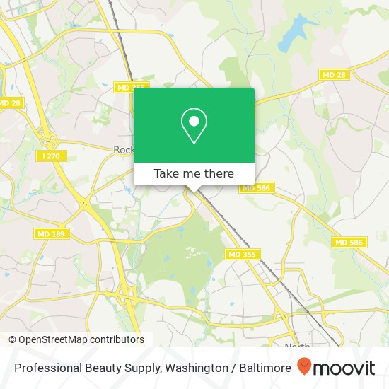 Mapa de Professional Beauty Supply, 807 Rockville Pike