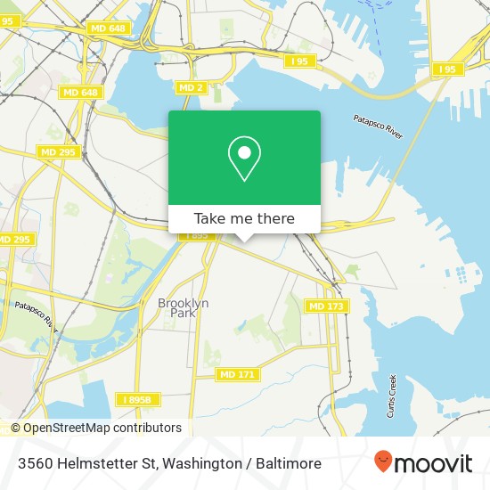 Mapa de 3560 Helmstetter St, Brooklyn, MD 21225