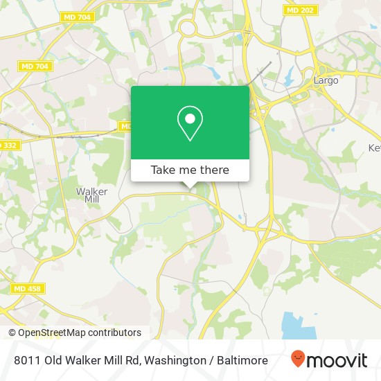 Mapa de 8011 Old Walker Mill Rd, Capitol Heights, MD 20743