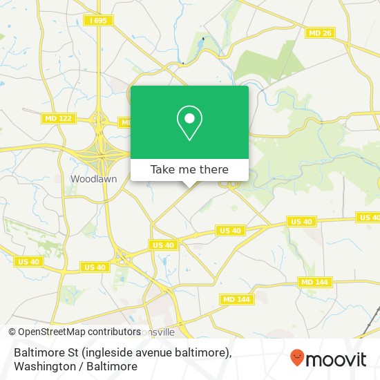 Mapa de Baltimore St (ingleside avenue baltimore), Gwynn Oak, MD 21207
