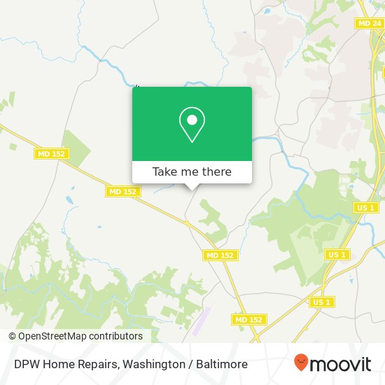 Mapa de DPW Home Repairs, 2132 Carrs Mill Rd