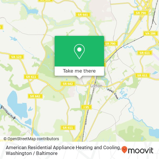 American Residential Appliance Heating and Cooling, Cardinal Forest Ln map