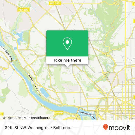 39th St NW, Washington, DC 20007 map