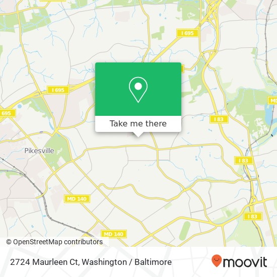 Mapa de 2724 Maurleen Ct, Baltimore, MD 21209