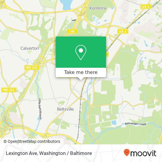 Lexington Ave, Beltsville, MD 20705 map