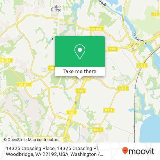 14325 Crossing Place, 14325 Crossing Pl, Woodbridge, VA 22192, USA map