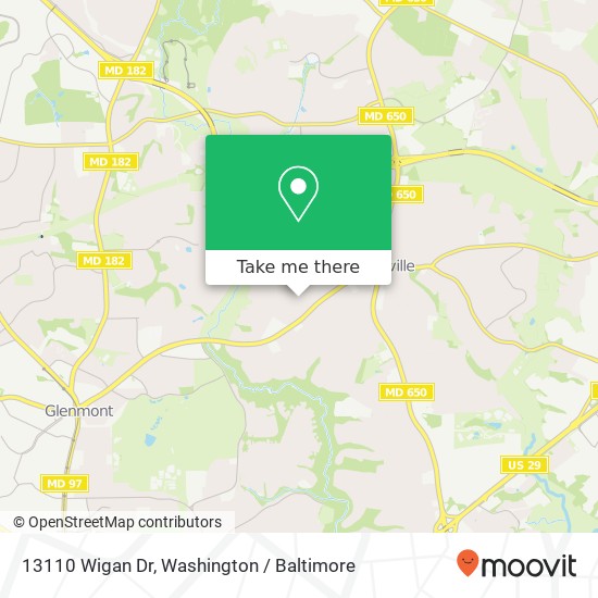 13110 Wigan Dr, Silver Spring, MD 20904 map