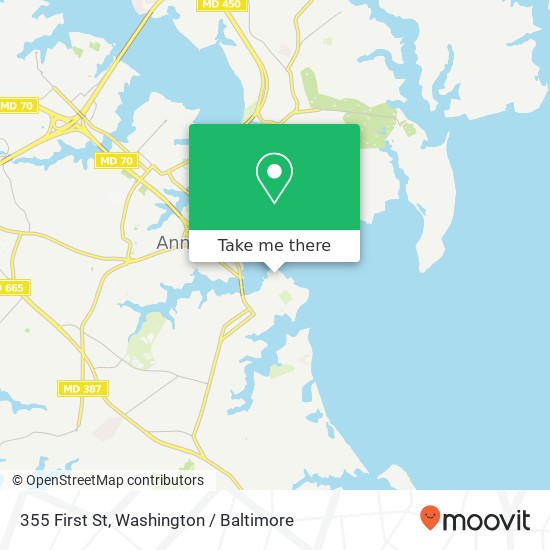 Mapa de 355 First St, Annapolis, MD 21403