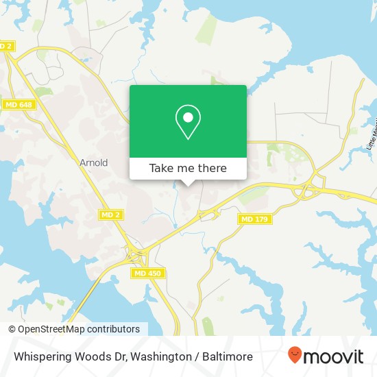 Mapa de Whispering Woods Dr, Annapolis, MD 21409