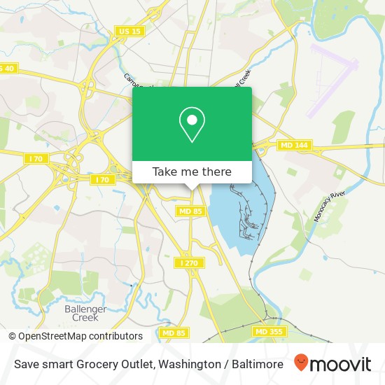 Mapa de Save smart Grocery Outlet, 5831 Buckeystown Pike