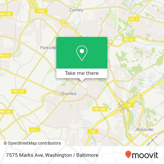 Mapa de 7575 Marks Ave, Nottingham, MD 21236