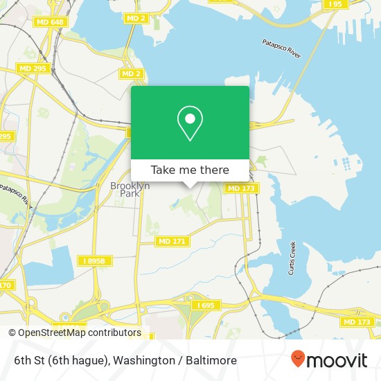 Mapa de 6th St (6th hague), Brooklyn, MD 21225