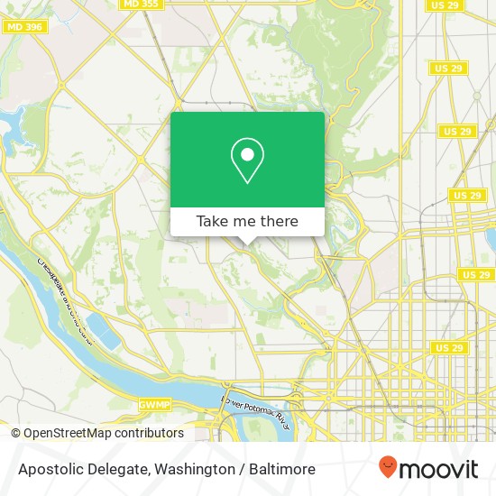 Mapa de Apostolic Delegate, 3339 Massachusetts Ave NW