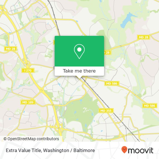 Mapa de Extra Value Title, 751 Rockville Pike