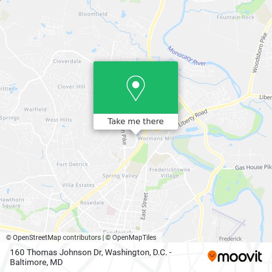 160 Thomas Johnson Dr map