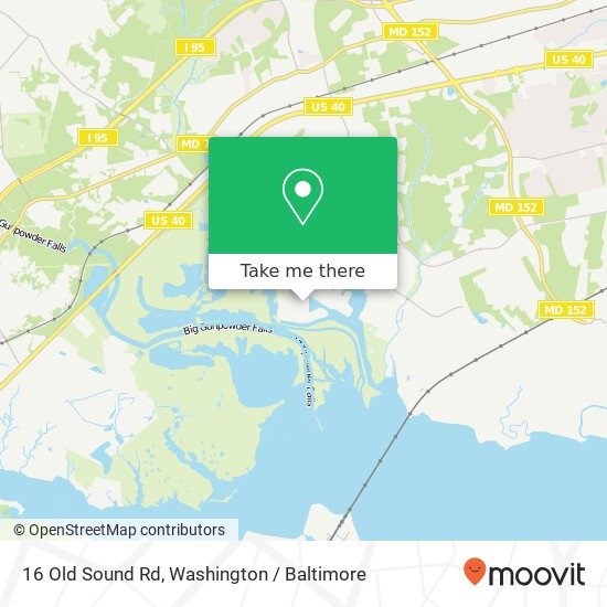 Mapa de 16 Old Sound Rd, Joppa, MD 21085