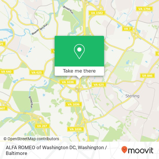 ALFA ROMEO of Washington DC, 45235 Towlern Pl map