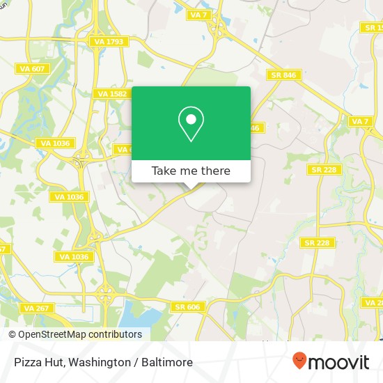 Mapa de Pizza Hut, 402 S Sterling Blvd