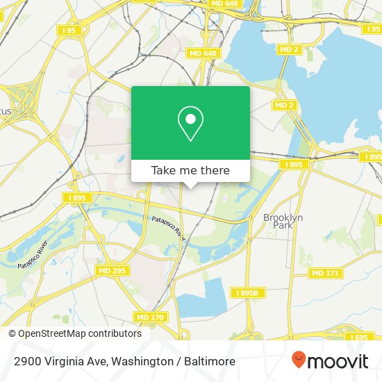 Mapa de 2900 Virginia Ave, Halethorpe, MD 21227