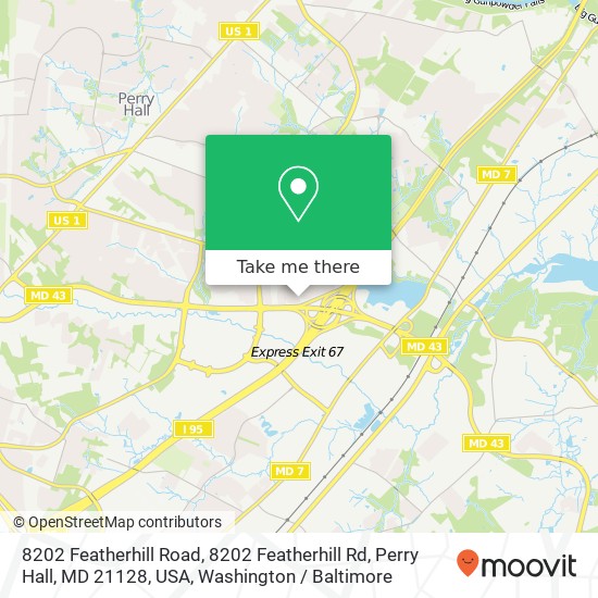 8202 Featherhill Road, 8202 Featherhill Rd, Perry Hall, MD 21128, USA map