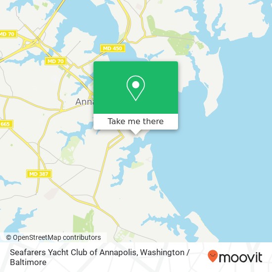 Mapa de Seafarers Yacht Club of Annapolis, 301 Chester Ave