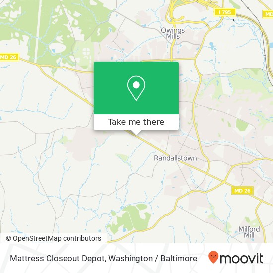 Mapa de Mattress Closeout Depot, 9405 Liberty Rd