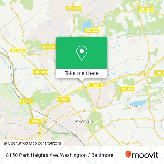 8150 Park Heights Ave, Pikesville, MD 21208 map