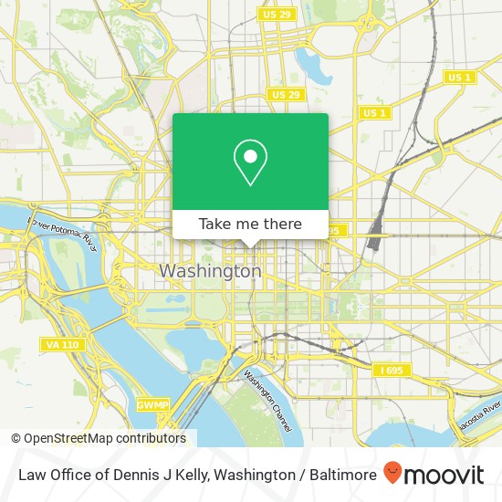 Mapa de Law Office of Dennis J Kelly, 1200 G St NW