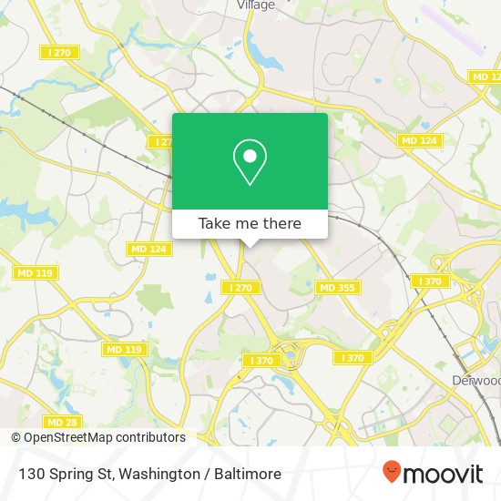 Mapa de 130 Spring St, Gaithersburg, MD 20877