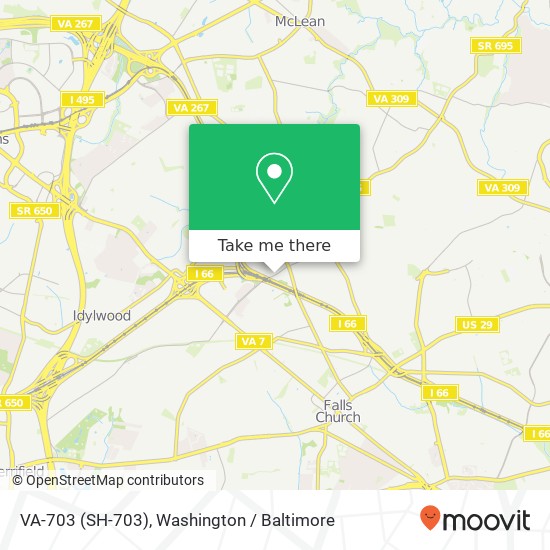 Mapa de VA-703 (SH-703), Falls Church, VA 22043