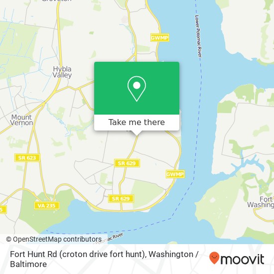 Fort Hunt Rd (croton drive fort hunt), Alexandria, VA 22308 map