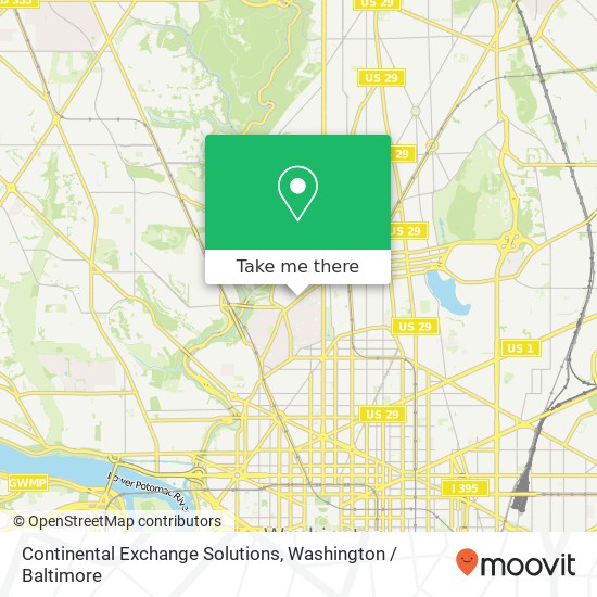 Mapa de Continental Exchange Solutions, 1737 Columbia Rd NW