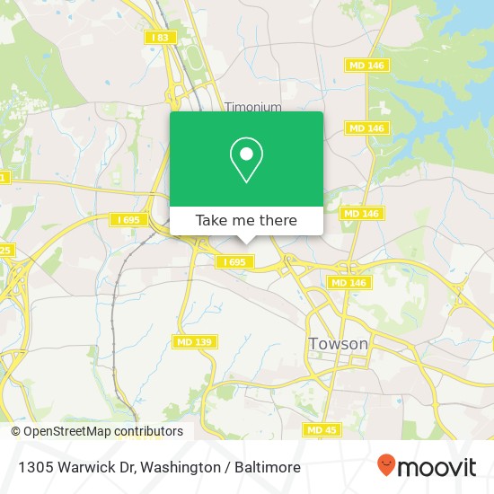 1305 Warwick Dr, Lutherville Timonium, MD 21093 map