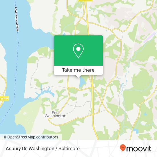 Asbury Dr, Fort Washington, MD 20744 map