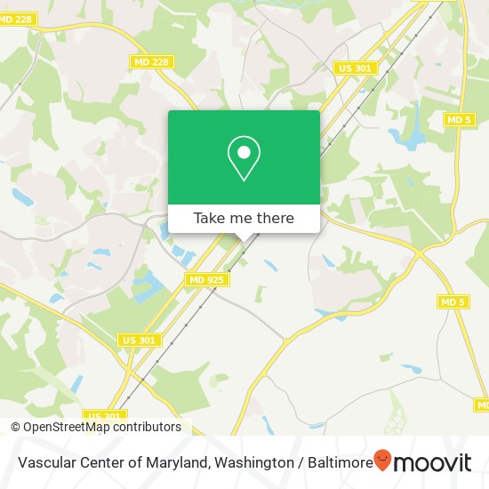 Mapa de Vascular Center of Maryland, 3510 Old Washington Rd