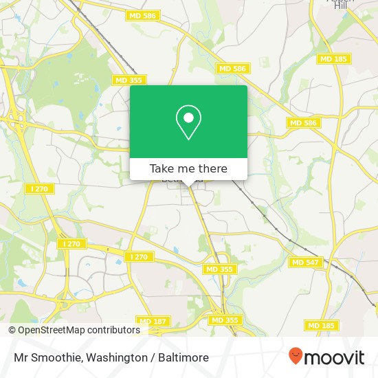 Mapa de Mr Smoothie, 11416 Rockville Pike