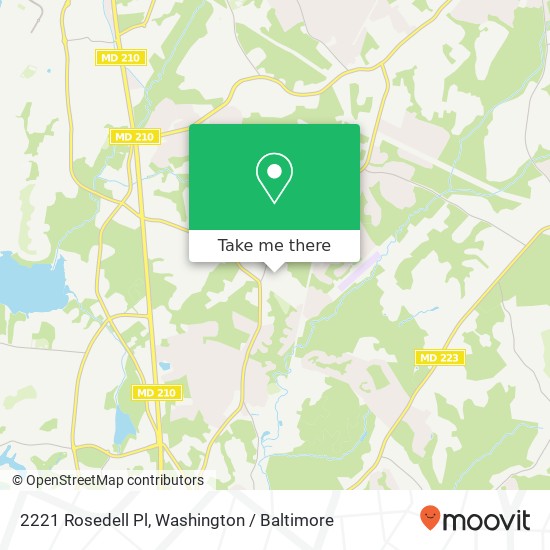 Mapa de 2221 Rosedell Pl, Fort Washington, MD 20744