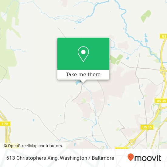 Mapa de 513 Christophers Xing, Frederick, MD 21702
