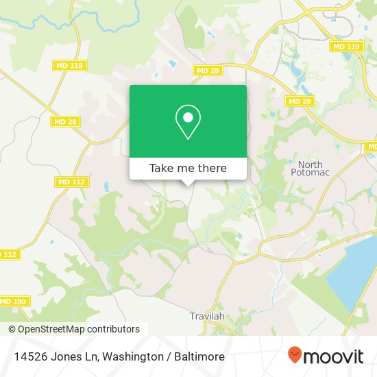 Mapa de 14526 Jones Ln, Gaithersburg, MD 20878