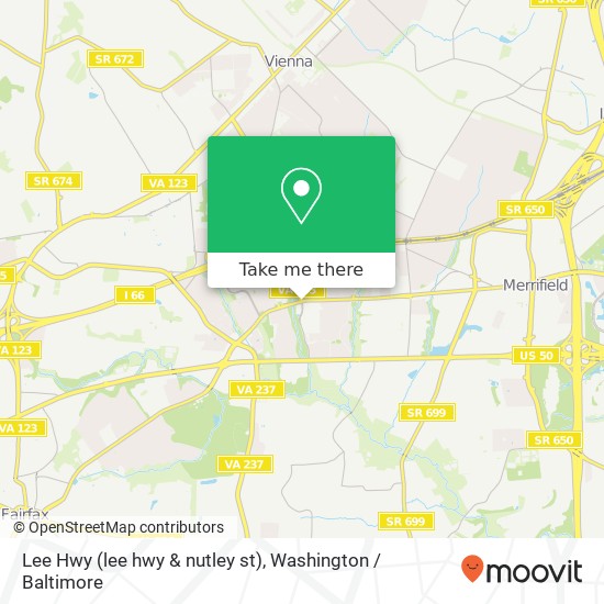 Mapa de Lee Hwy (lee hwy & nutley st), Fairfax, VA 22031