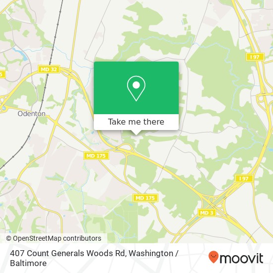 Mapa de 407 Count Generals Woods Rd, Gambrills, MD 21054